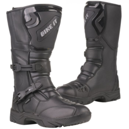 Bike It 'Triple-Black' Motorcycle Adventure Boot (Black) - UK10 / EUR44