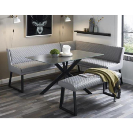 Bailey LHF Corner Dining Set Grey