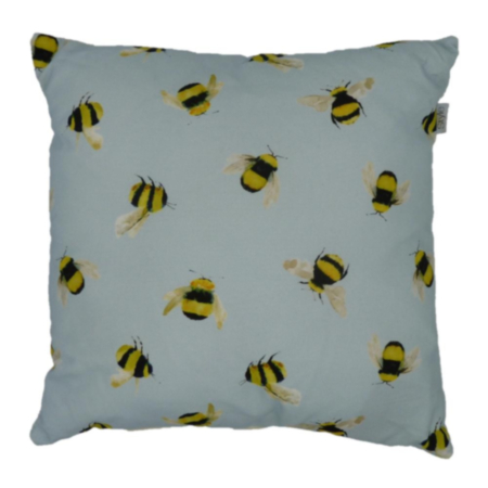 Bees Cushion 43cm Duck Egg