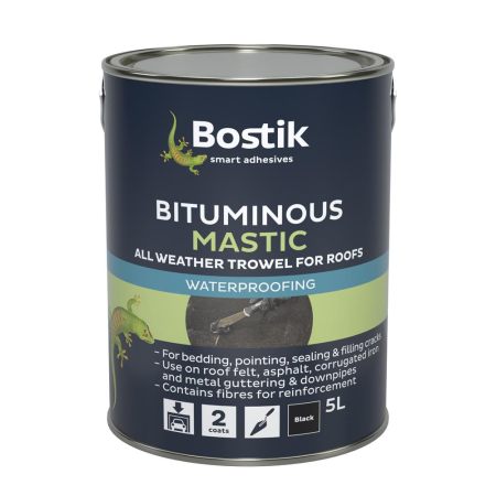 Bostik Bituminous Mastic for Roofs 5L - Black