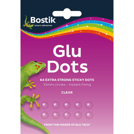 Bostik Extra Strong Glu Dots 64 Dots - Clear