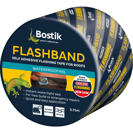 Bostik Flashband Self-Adhesive Flashing Tape with Primer 3.75M x 75MM - Grey