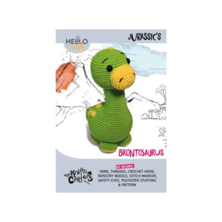 Knitty Critters: Jurassics | DIY Crochet Kit - Brontosaurus