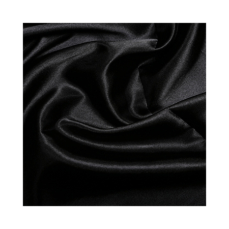 Plain Poly Satin Fabric - Black