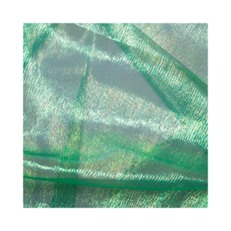Rainbow Organza 100% Polyester Fabric - Emerald