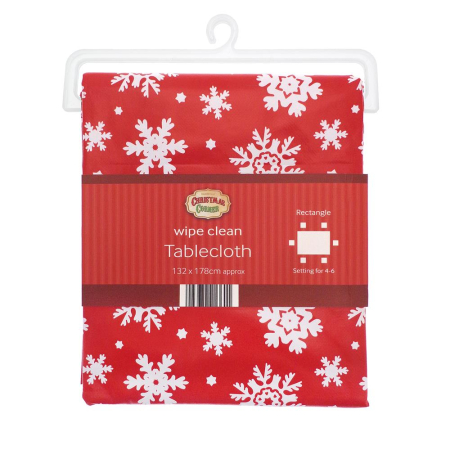 Wipe Clean Tablecloth Snowflake