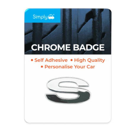 'S' Simply Chrome Badge
