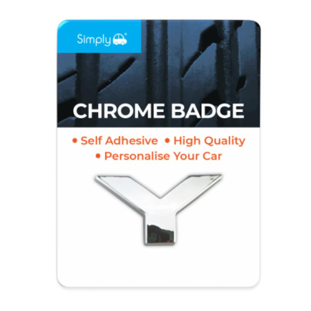 'Y' Simply Chrome Badge