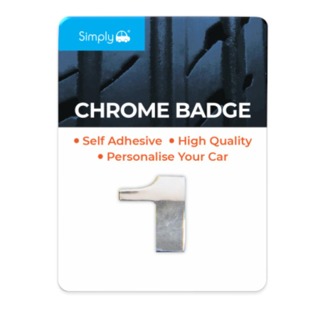 '1' Simply Chrome Badge
