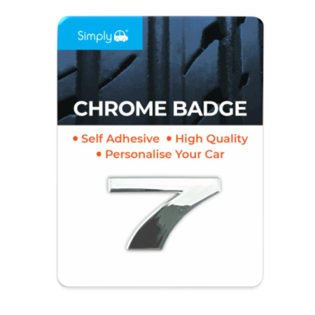 '7' Simply Chrome Badge