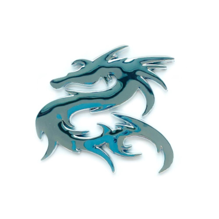 'Dragon' Simply Chrome Badge