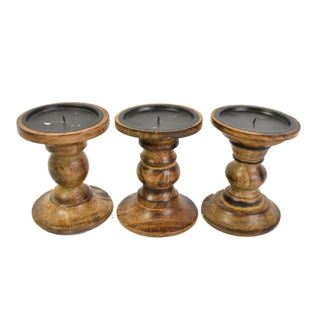 Wooden Candlestick