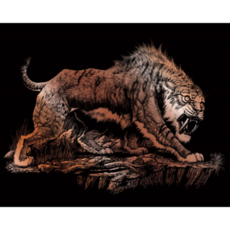 Engraving Art Copperfoil - Sabretooth