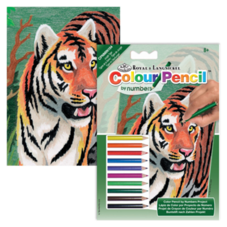 Mini Pencil By Numbers - Tiger