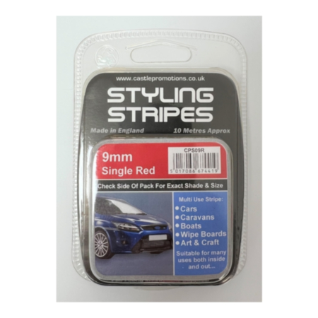9mm Single Styling Stripe Red