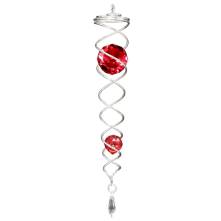 Crystal Tail Silver / Red Wind Spinner