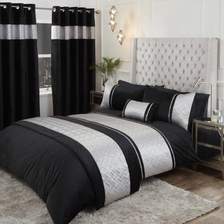Capri Duvet Cover Set Double Silver