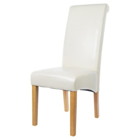 Trent Dining Chairs Cream Fabric - Pair