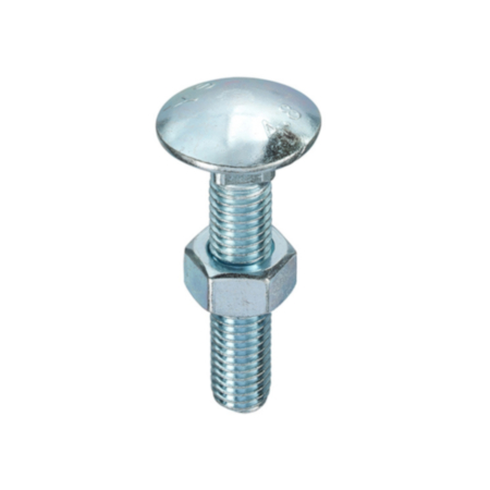 M10 x 120 Cup Square Hex Bolts & Nuts Pouch