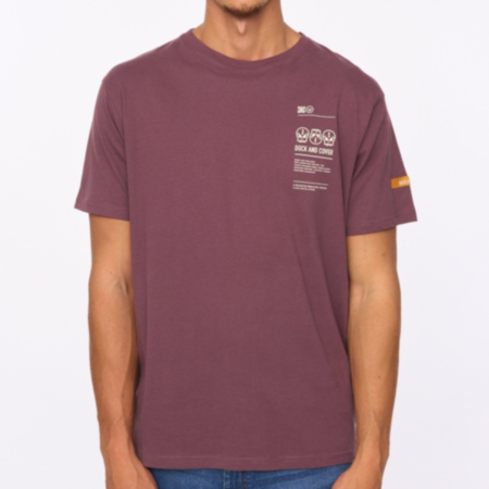Duck and Cover® Cramptone Mens T-Shirt - Raisin