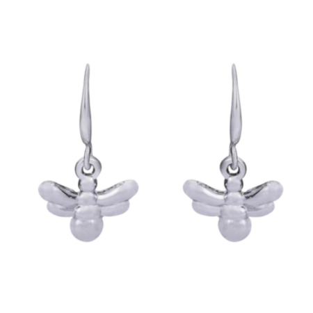 Emily Silver Bee Hook Earrings