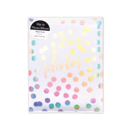 Holographic Spots Photo Album - 7 x 5"