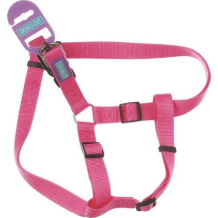 Dog & Co - Nylon Pink Harness - 1/2" x 24" (1.2 x 60cm)