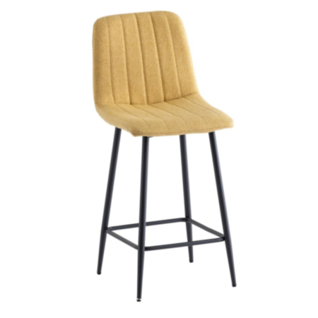 Lara Fabric Counter Stool - Yellow