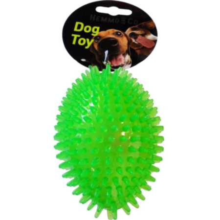 Hem & Boo - Oval TPR Spiky Ball With Squeaker - 12cm