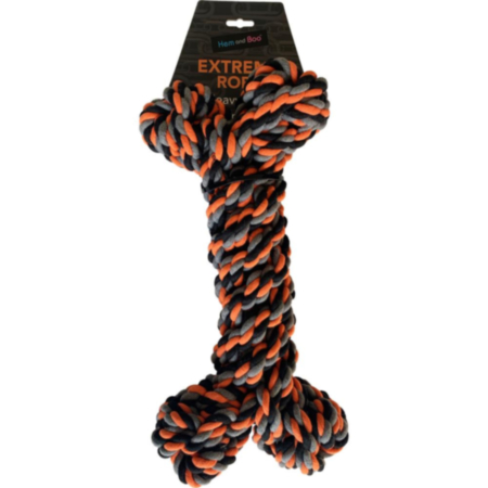 Hem & Boo - Heavy Rope Bone - Black/Orange