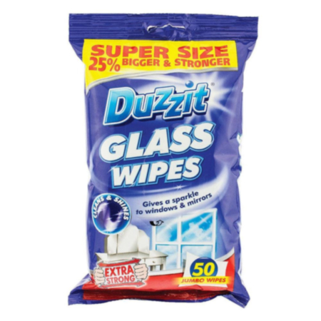 Duzzit Glass Wipes - 50 Pack