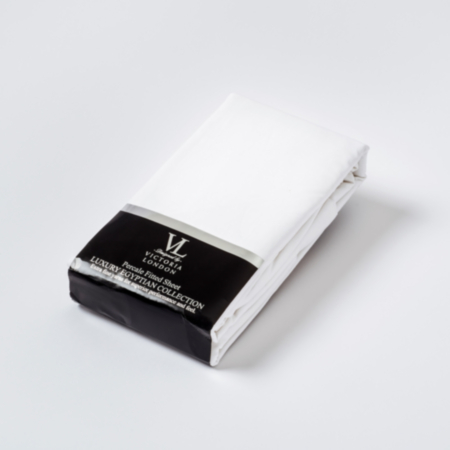 Victoria London Egyptian Fitted Sheet - White