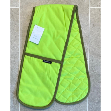 Downview Plain Dyed Lime Double Oven Glove