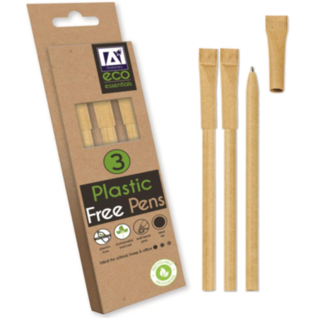 3 Eco Plastic Free Pens
