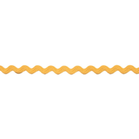 Ric Rac Polyester Trim | 50m x 8mm - Yellow
