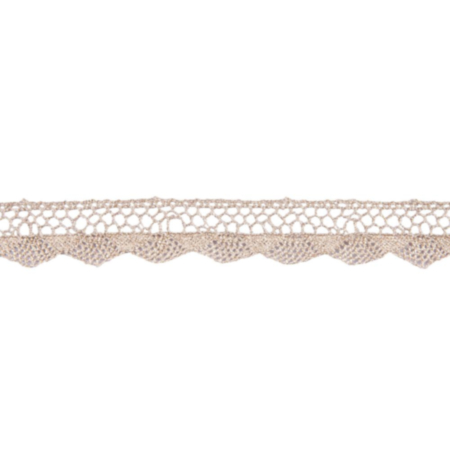 Metallic Lace Trim | 25m x 20mm - Light Gold