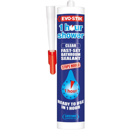 EVO-STIK 1 Hour Shower Bathroom Sealant 290ml - Clear