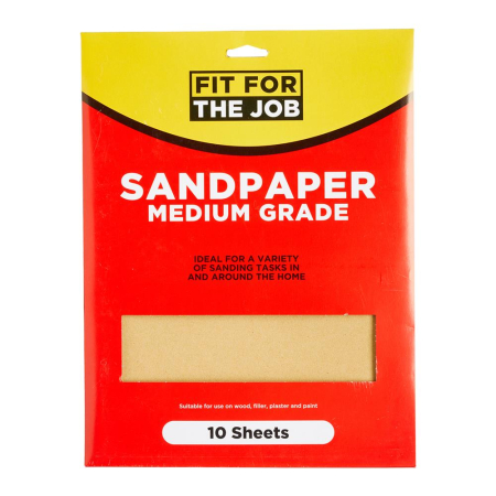 10Pk Sandpaper - Medium Grade