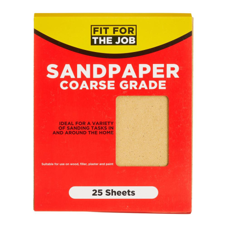 25Pk Sandpaper - Coarse Grade