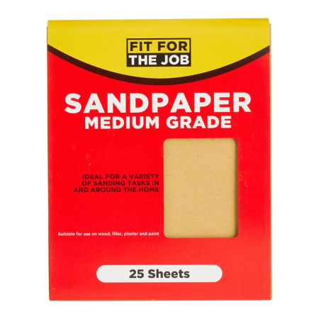 25Pk Sandpaper - Medium Grade