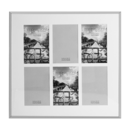 Impressions Metal Plated Photo Frame - 6 Apertures