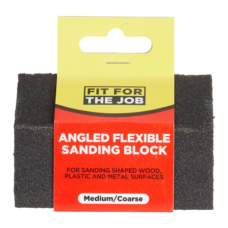 Angled Flexible Sanding Block - Medium/Coarse Grade