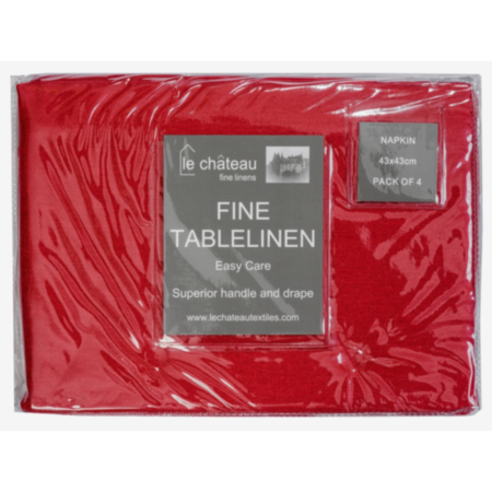 Le Chateau Red Napkin - 4 Pack