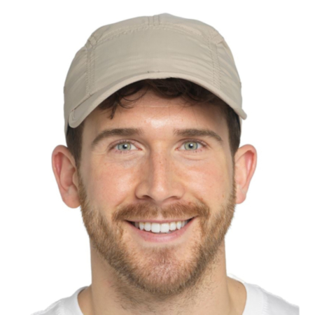 Tom Franks Baseball Cap With Folding Peak - Beige 