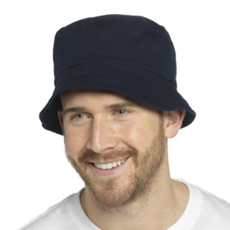 Mens Plain Navy Bucket Hat
