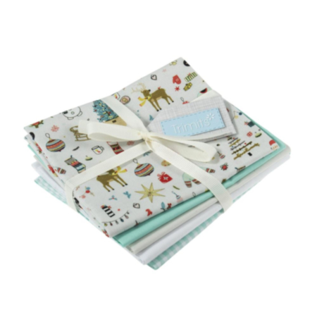 Fat Quarters Mint Christmas 5 piece