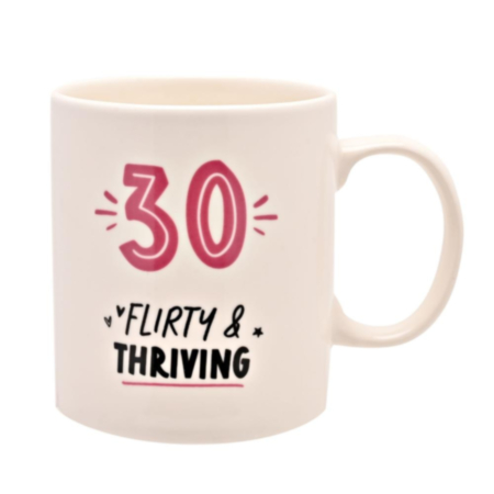 Hullabaloo Birthday Mug - 30 Pink