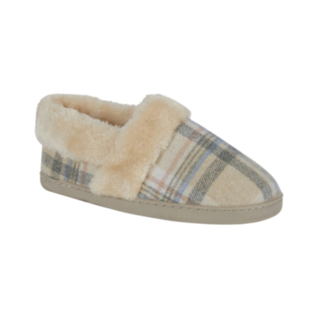 Jo & Joe Ladies Oatmeal Heritage Slippers