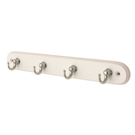 Wall Mounted Key Hanger - White and Chrome