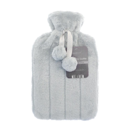 Country Club Hot Water Bottle - Faux Fur Cover - 2 Litre
